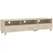 vidaXL Armoire TV HAMAR brun miel 158x40x40 cm Pin massif