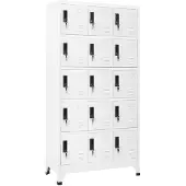 vidaXL Armoire à casiers Blanc 90x40x180 cm Acier