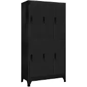 vidaXL Armoire à casiers Noir 90x45x180 cm Acier