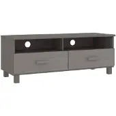 vidaXL Armoire TV HAMAR gris clair 106x40x40 cm Pin massif