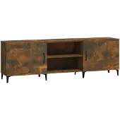 vidaXL Armoire TV chêne fumé 150x30x50 cm Bois composite