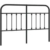 vidaXL Tête de lit de rechange en métal noir 150 cm