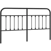 vidaXL Tête de lit de rechange en métal noir 160 cm