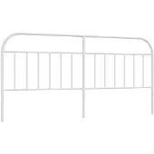 vidaXL Tête de lit de rechange en métal blanc 193 cm