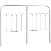 vidaXL Tête de lit de rechange en métal blanc 150 cm