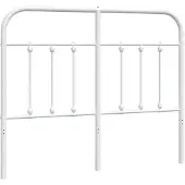 vidaXL Tête de lit de rechange en métal blanc 120 cm