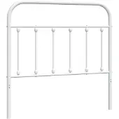 vidaXL Tête de lit de rechange en métal blanc 100 cm