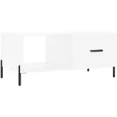 vidaXL Table basse blanche 90x50x40 cm Bois composite