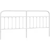 vidaXL Tête de lit de rechange en métal blanc 193 cm