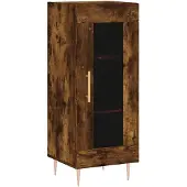 vidaXL Sideboard chêne fumé 34,5x34x90 cm bois composite