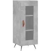 vidaXL Sideboard gris béton 34,5x34x90 cm Bois composite