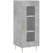 vidaXL Sideboard gris béton 34,5x34x90 cm Bois composite