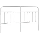 vidaXL Tête de lit de rechange en métal blanc 180 cm