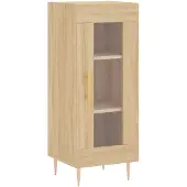 vidaXL Sideboard Chêne Sonoma 34,5x34x90 cm Matériau dérivé du bois