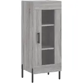 vidaXL Sideboard Gris Sonoma 34,5x34x90 cm Matériau dérivé du bois