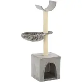 vidaXL Arbre à chat avec griffoirs en sisal 105 cm Gris