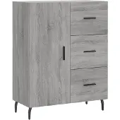vidaXL Sideboard Gris Sonoma 69,5x34x90 cm Matériau dérivé du bois