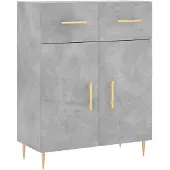 vidaXL Sideboard gris béton 69,5x34x90 cm Bois composite
