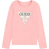 GUESS T-Shirt gris argenté / rose / noir / blanc cassé