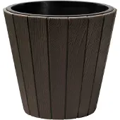 Prosperplast Pot Rond Woode - Ø 488 Mm - Marron Brun