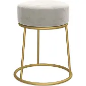 vidaXL Tabouret rond Gris clair Velours