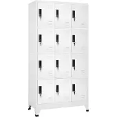 vidaXL Armoire à casiers Blanc 90x45x180 cm Acier