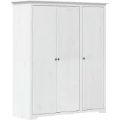 vidaXL Armoire BODO blanc 146x53,5x173 cm Pin massif