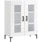 vidaXL Sideboard blanc brillant 69,5x34x90 cm Bois composite