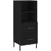 vidaXL Sideboard Noir 34,5x34x90 cm Bois composite
