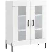 vidaXL Sideboard blanc brillant 69,5x34x90 cm Bois composite