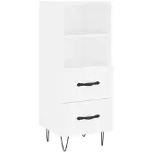 vidaXL Sideboard Blanc 34,5x34x90 cm Bois composite