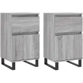 vidaXL Sideboards 2 pcs. Gris Sonoma 40x35x70 cm Bois composite