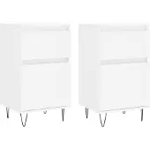 vidaXL Sideboards 2 pcs. Blanc 40x35x70 cm Bois composite