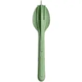 Koziol Set de couverts 3 pcs. Klikk, Couverts à emporter, plastique, Nature Leaf Green, 4003703