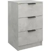 vidaXL Table de chevet Gris béton 40x36x65 cm