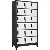 vidaXL Armoire à casiers Anthracite et blanc 90x40x180 cm Acier