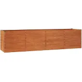 vidaXL Lit surélevé Rouillé 320x80x77 cm acier corten
