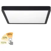 Highlight Plafonnier carré Piatto noir