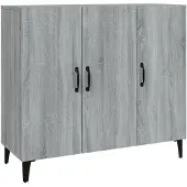 vidaXL Sideboard Gris Sonoma 90x34x80 cm Bois composite