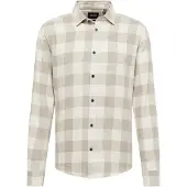 Only & Sons Chemise 'Gudmund' taupe / blanc cassé