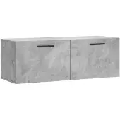 vidaXL Armoire murale gris béton 100x36,5x35 cm Bois composite