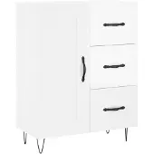 vidaXL Sideboard blanc brillant 69,5x34x90 cm Bois composite