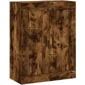 vidaXL Armoire murale chêne fumé 69,5x34x90 cm Bois composite