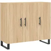 vidaXL Sideboard chêne Sonoma 90x34x80 cm bois composite