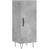 vidaXL Sideboard gris béton 34,5x34x90 cm Bois composite