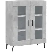 vidaXL Sideboard gris béton 69,5x34x90 cm Bois composite