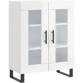 vidaXL Sideboard blanc brillant 69,5x34x90 cm Bois composite