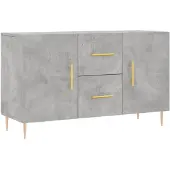 vidaXL Sideboard gris béton 100x36x60 cm Bois composite