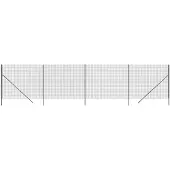 vidaXL Clôture grillagée Anthracite 1,8x10 m Acier galvanisé