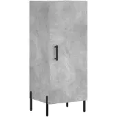 vidaXL Sideboard gris béton 34,5x34x90 cm Bois composite